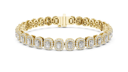 Emerald Tennis Lab Grown Diamond Bracelet