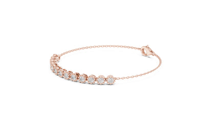 Round Station Lab Grown Diamond Bracelet