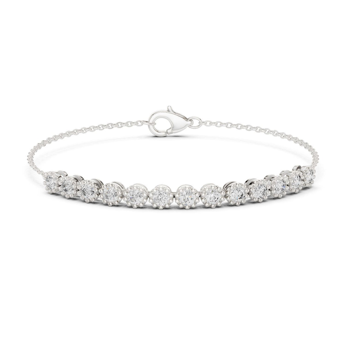 Round Station Lab Grown Diamond Bracelet