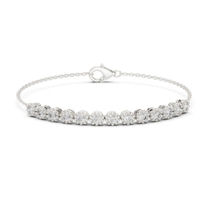 Round Station Lab Grown Diamond Bracelet