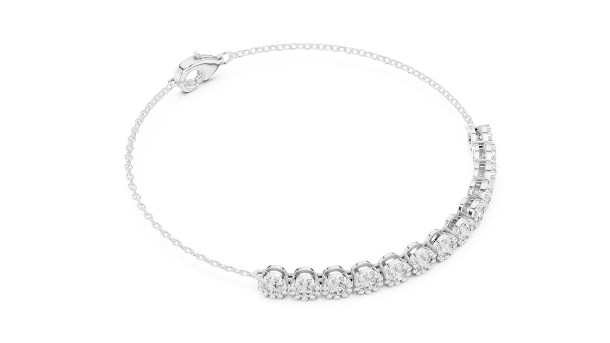 Round Station Lab Grown Diamond Bracelet