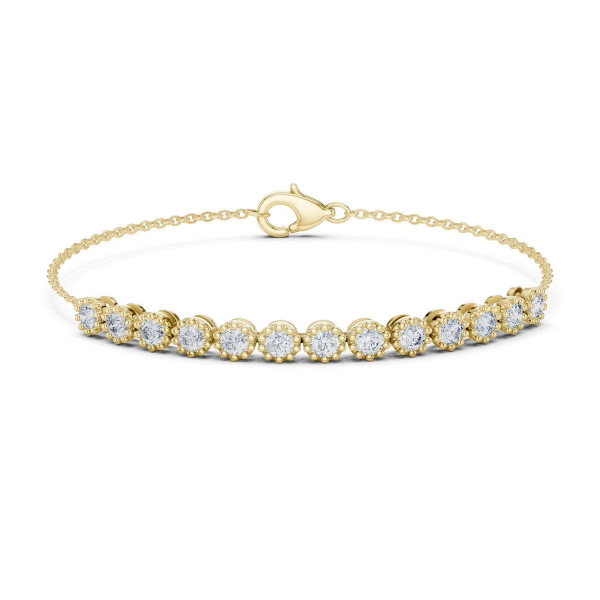 Round Station Lab Grown Diamond Bracelet