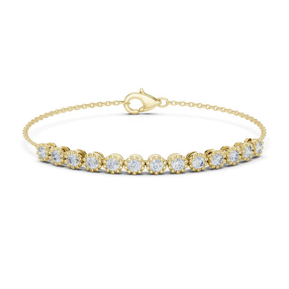Round Station Lab Grown Diamond Bracelet