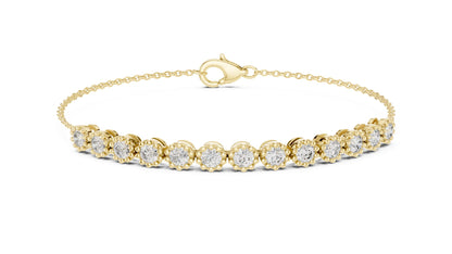 Round Station Lab Grown Diamond Bracelet