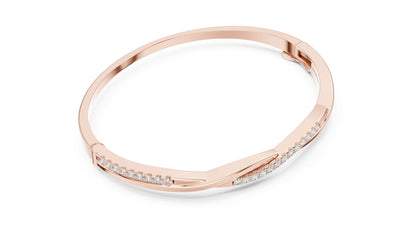 Round Bangle Lab Grown Diamond Bracelet