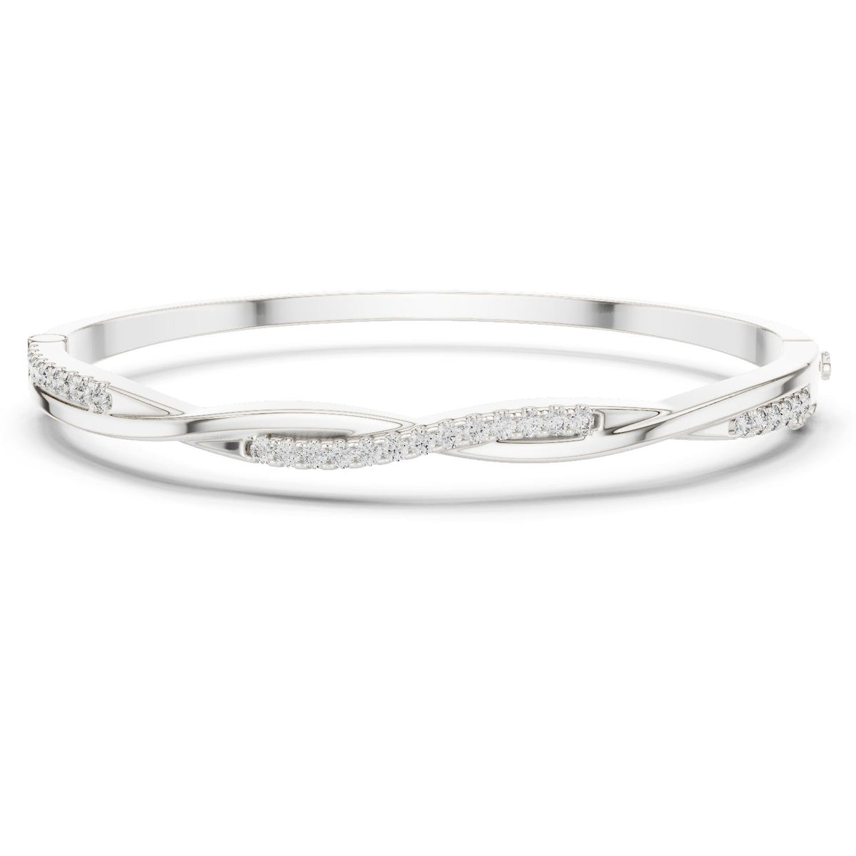 Round Bangle Lab Grown Diamond Bracelet