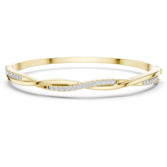 Round Bangle Lab Grown Diamond Bracelet