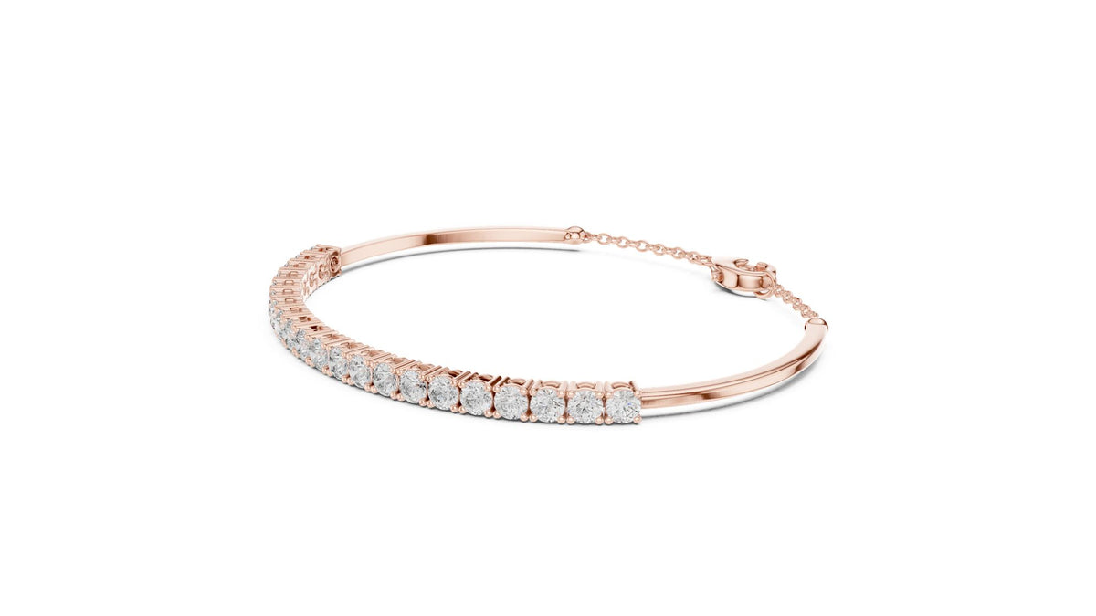 Round Bangle Lab Grown Diamond Bracelet