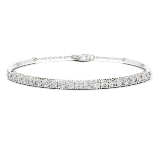 Round Bangle Lab Grown Diamond Bracelet