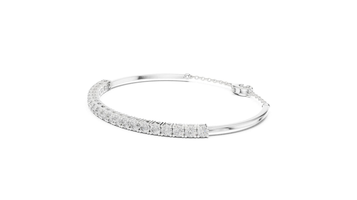 Round Bangle Lab Grown Diamond Bracelet