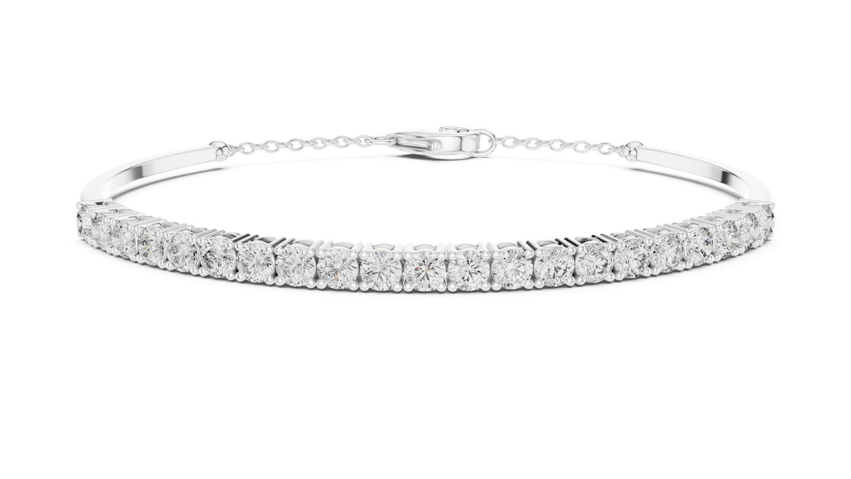 Round Bangle Lab Grown Diamond Bracelet