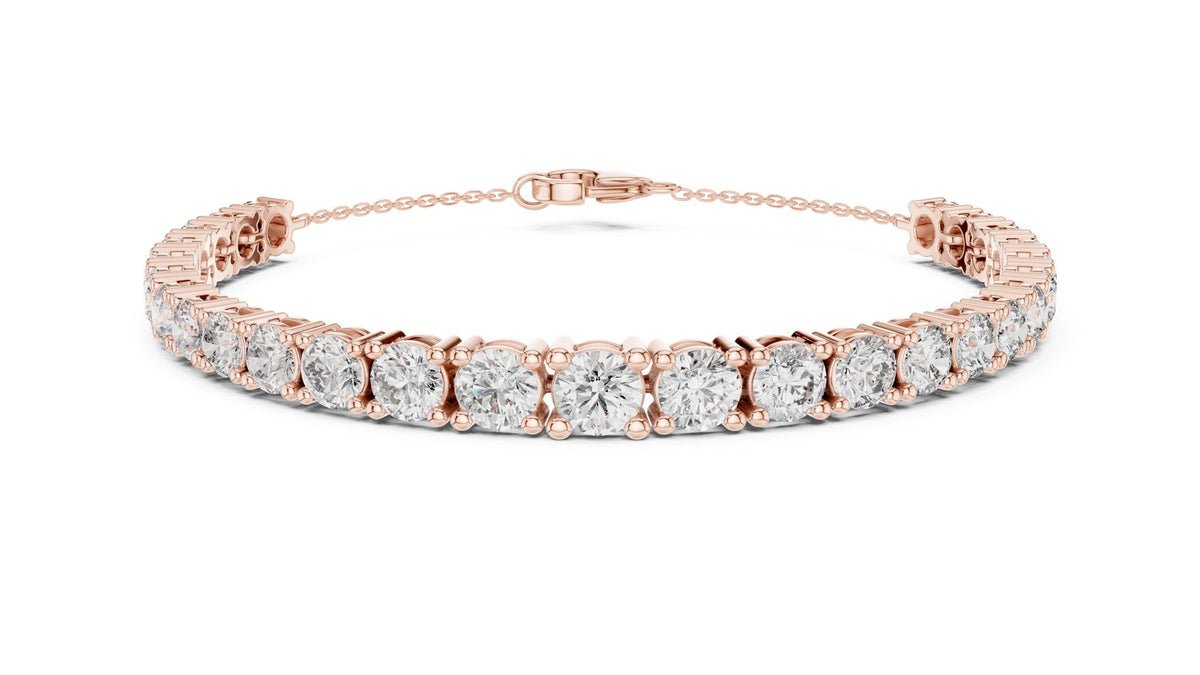 Round Tennis Lab Grown Diamond Bracelet