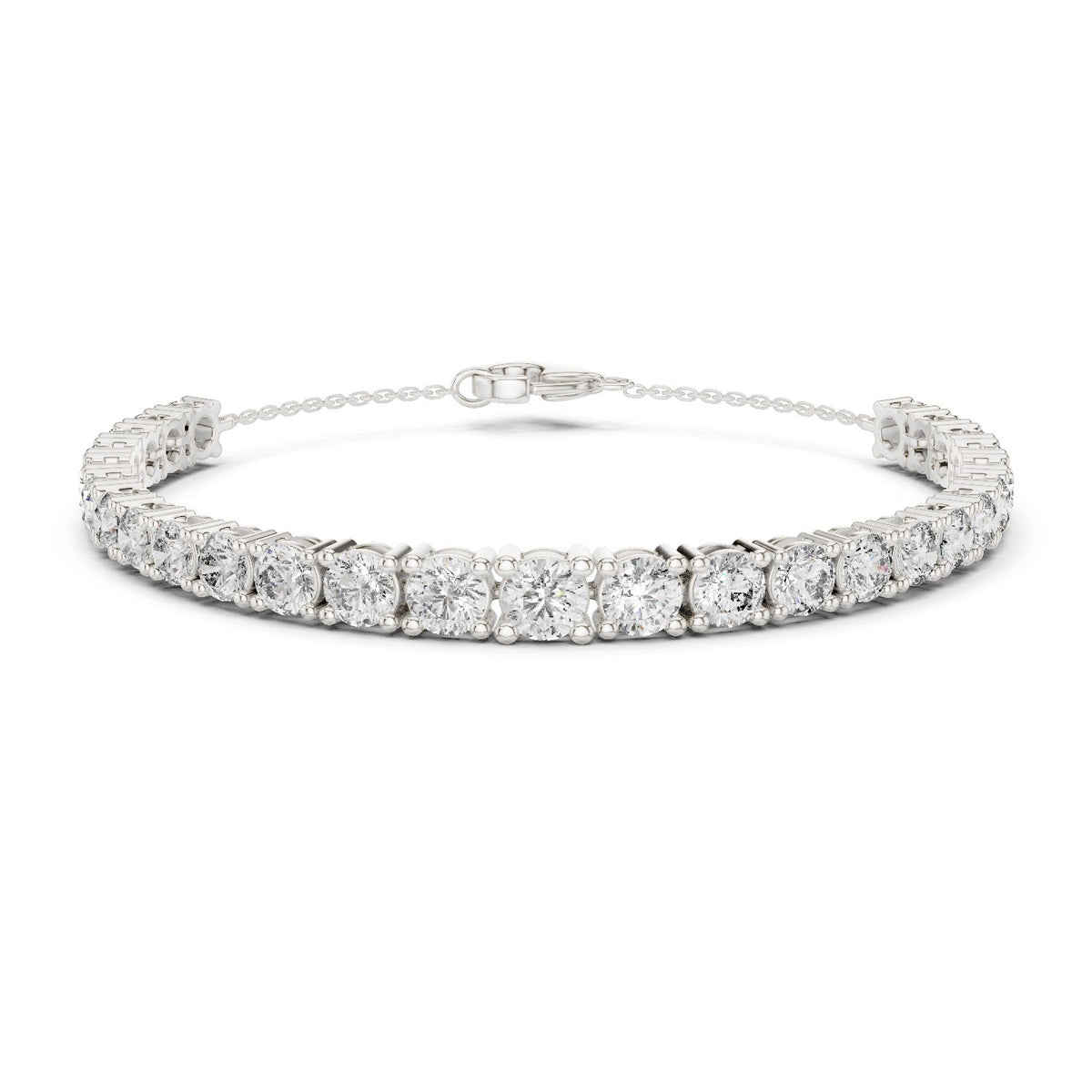 Round Tennis Lab Grown Diamond Bracelet