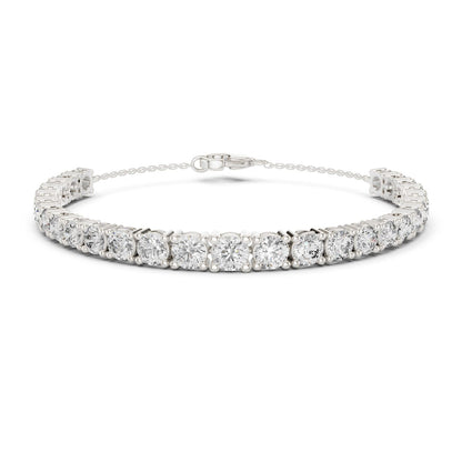 Round Tennis Lab Grown Diamond Bracelet