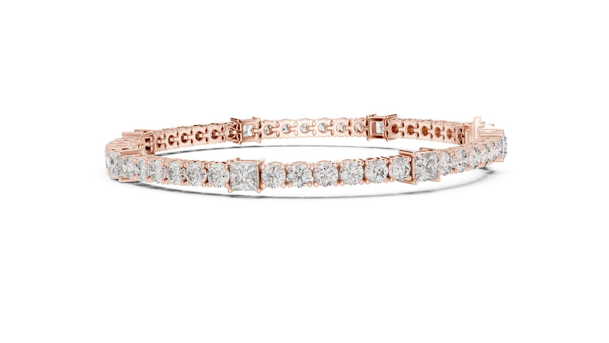 Round Tennis Lab Grown Diamond Bracelet