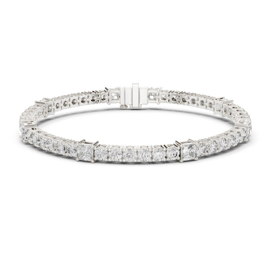 Round Tennis Lab Grown Diamond Bracelet
