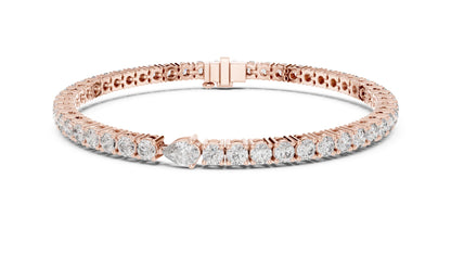 Round Tennis Lab Grown Diamond Bracelet