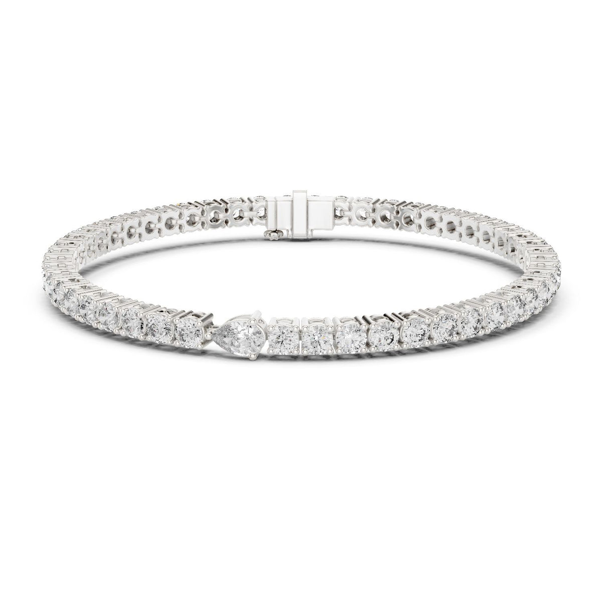 Round Tennis Lab Grown Diamond Bracelet
