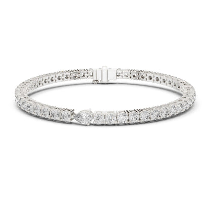 Round Tennis Lab Grown Diamond Bracelet