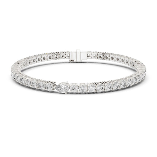 Round Tennis Lab Grown Diamond Bracelet