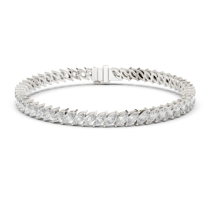 Marquise Tennis Lab Grown Diamond Bracelet