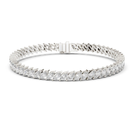 Marquise Tennis Lab Grown Diamond Bracelet