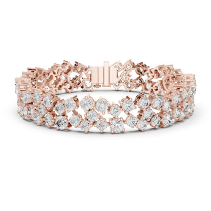 Round Cluster Lab Grown Diamond Bracelet
