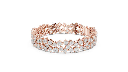 Round Cluster Lab Grown Diamond Bracelet