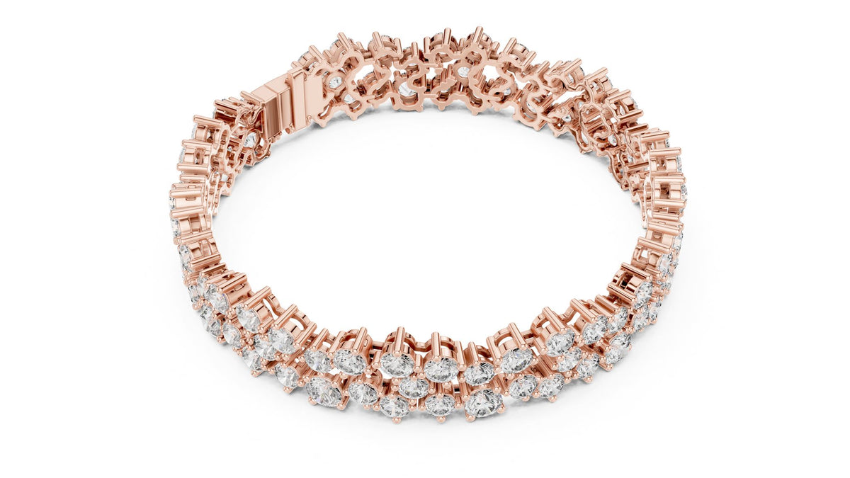 Round Cluster Lab Grown Diamond Bracelet
