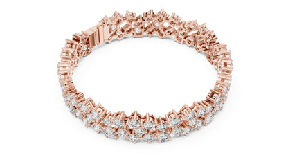 Round Cluster Lab Grown Diamond Bracelet