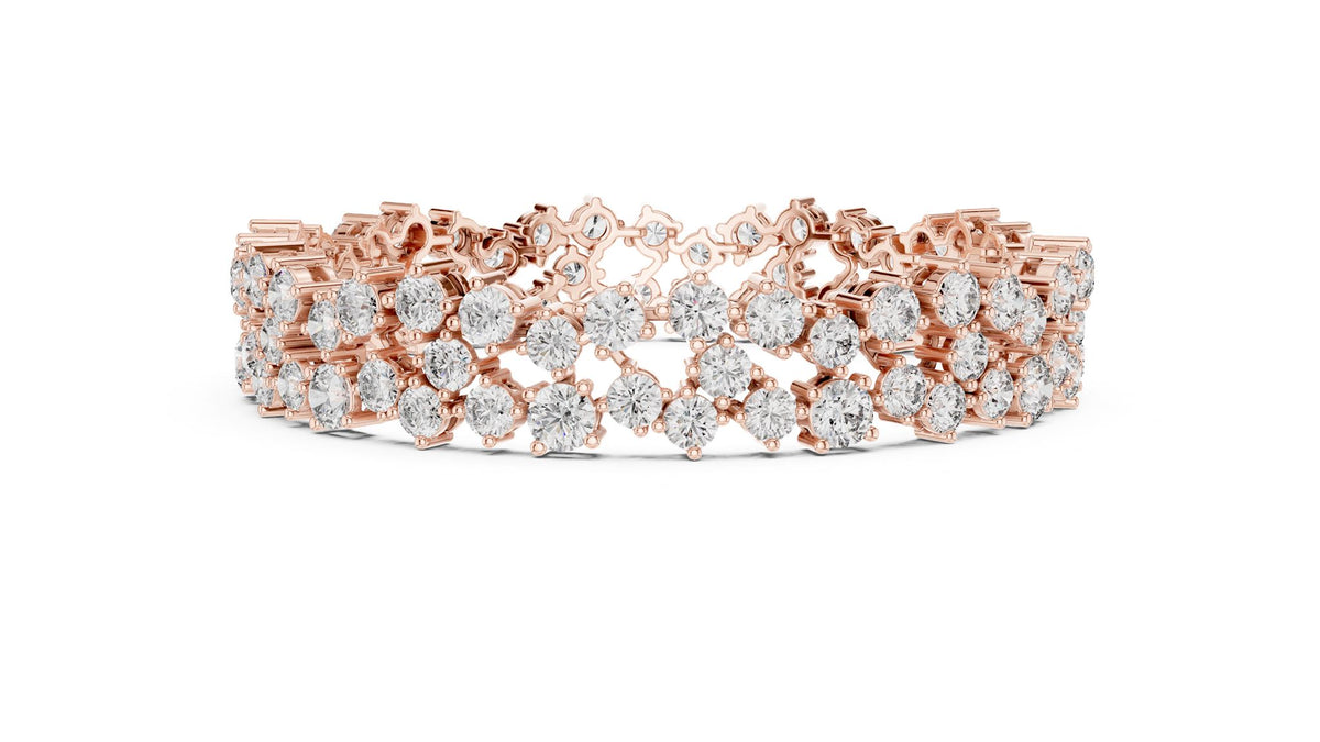 Round Cluster Lab Grown Diamond Bracelet