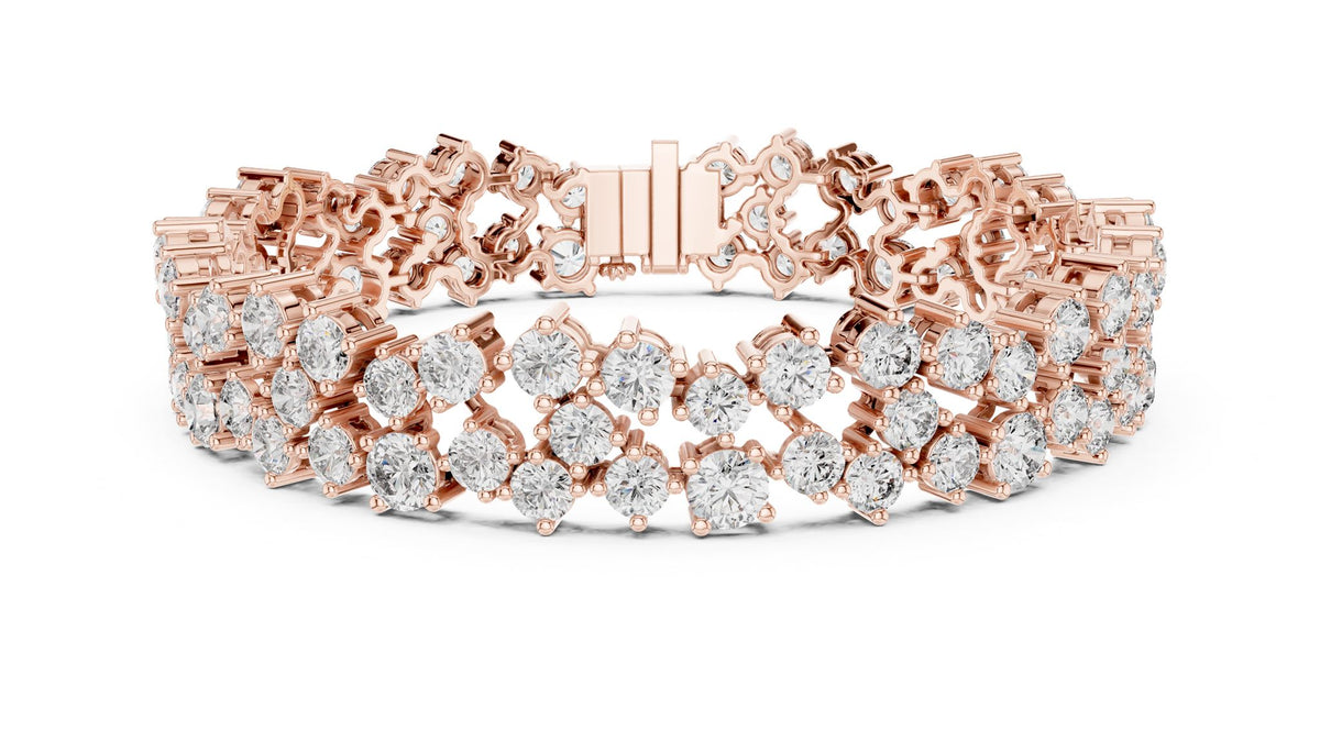 Round Cluster Lab Grown Diamond Bracelet