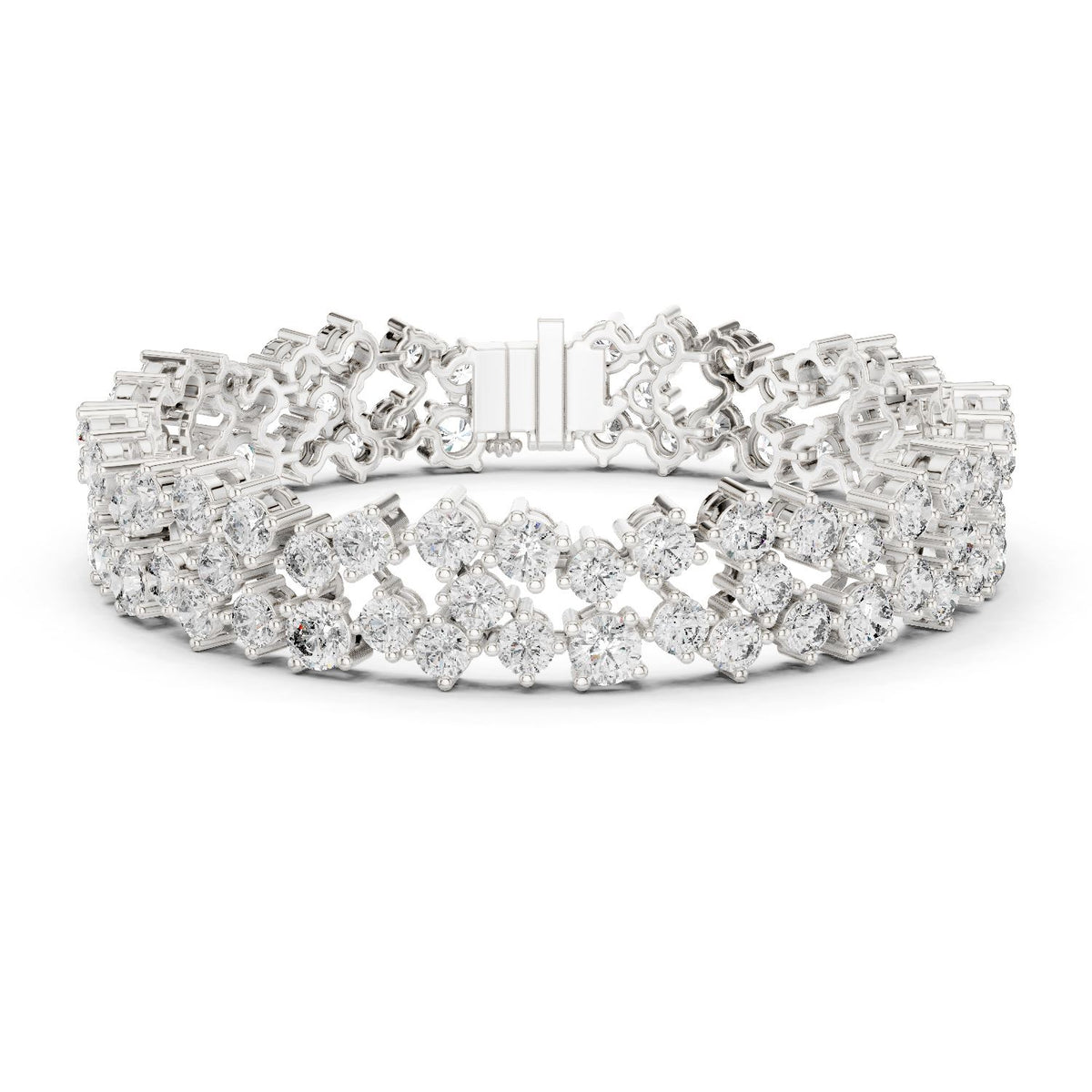 Round Cluster Lab Grown Diamond Bracelet