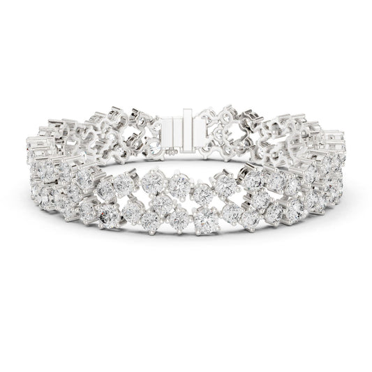 Round Cluster Lab Grown Diamond Bracelet