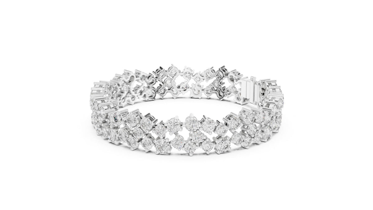 Round Cluster Lab Grown Diamond Bracelet