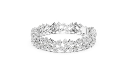 Round Cluster Lab Grown Diamond Bracelet