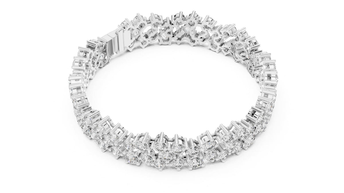 Round Cluster Lab Grown Diamond Bracelet