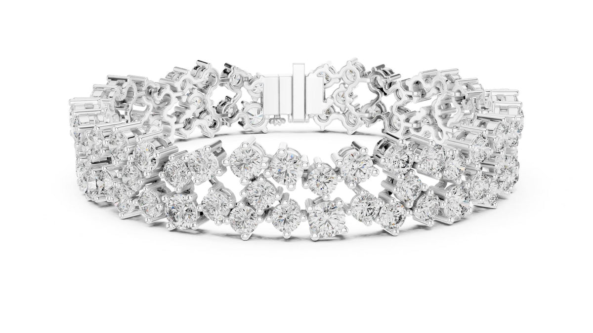 Round Cluster Lab Grown Diamond Bracelet