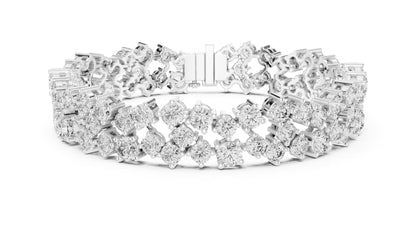 Round Cluster Lab Grown Diamond Bracelet