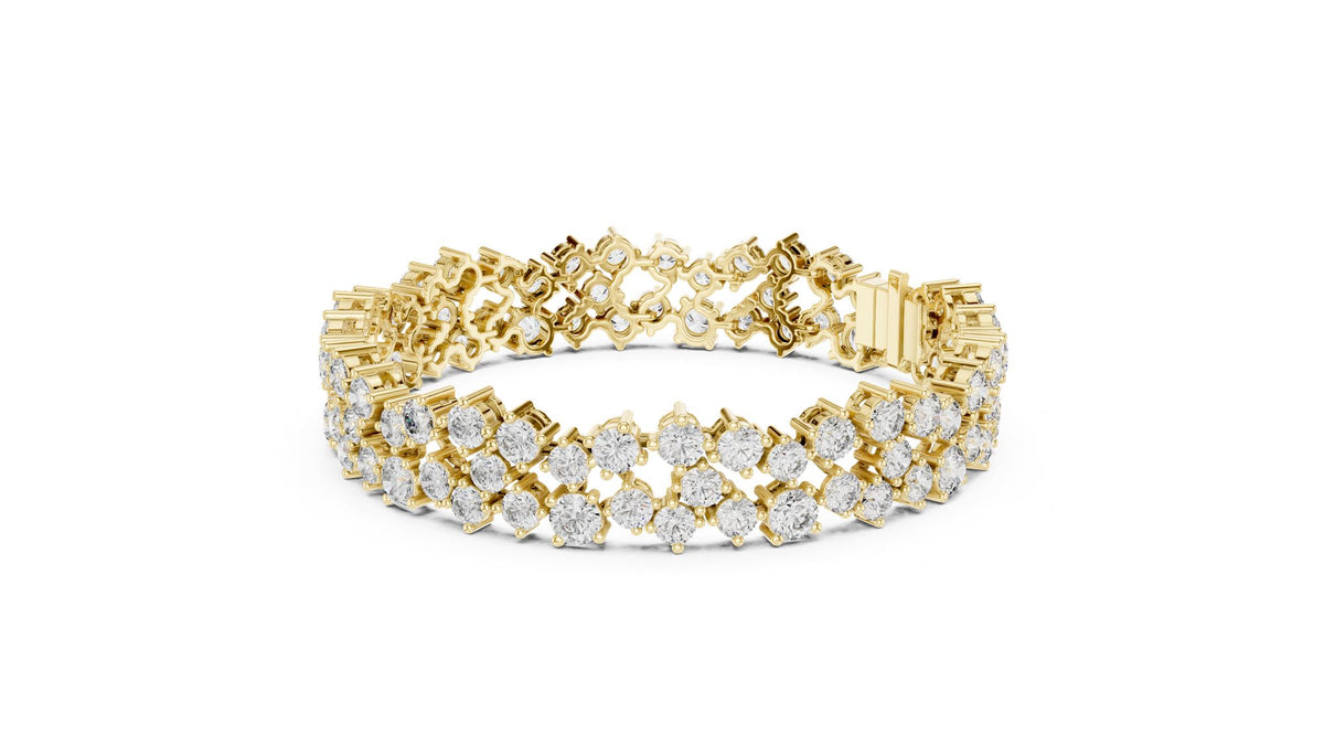 Round Cluster Lab Grown Diamond Bracelet