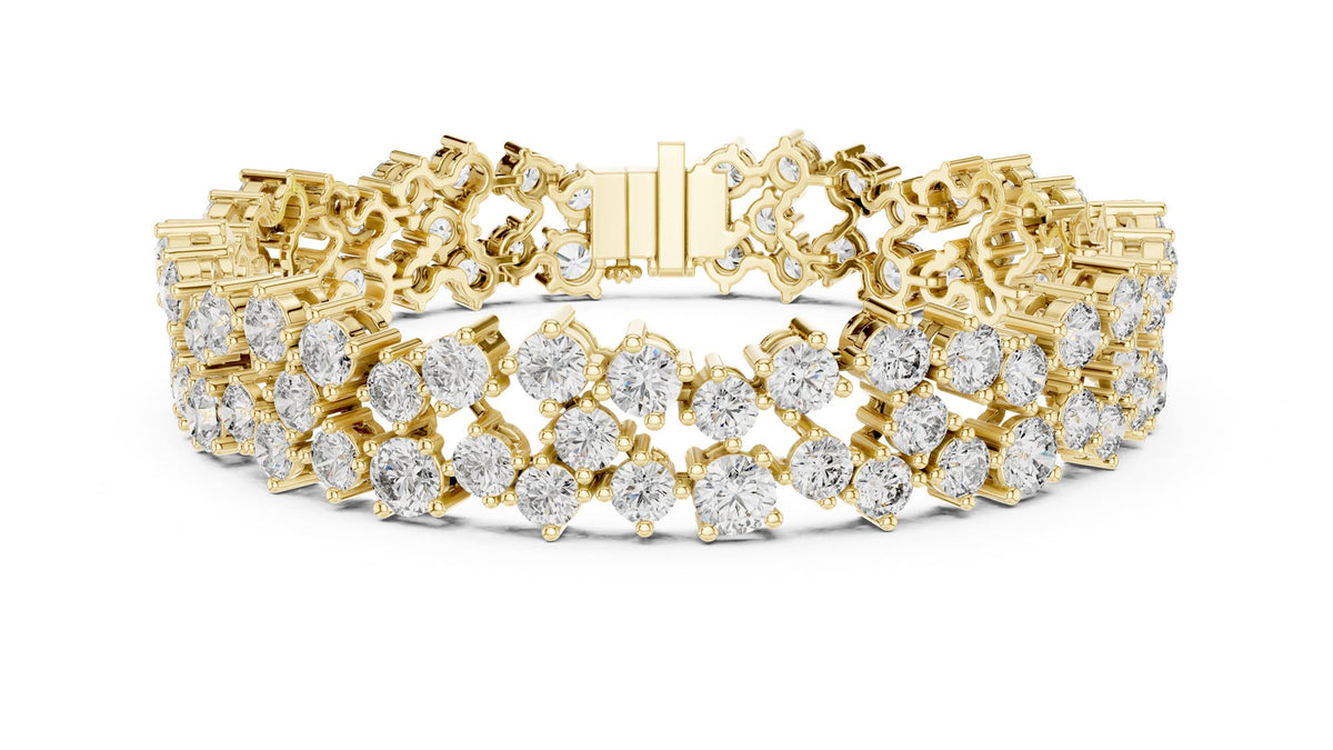 Round Cluster Lab Grown Diamond Bracelet