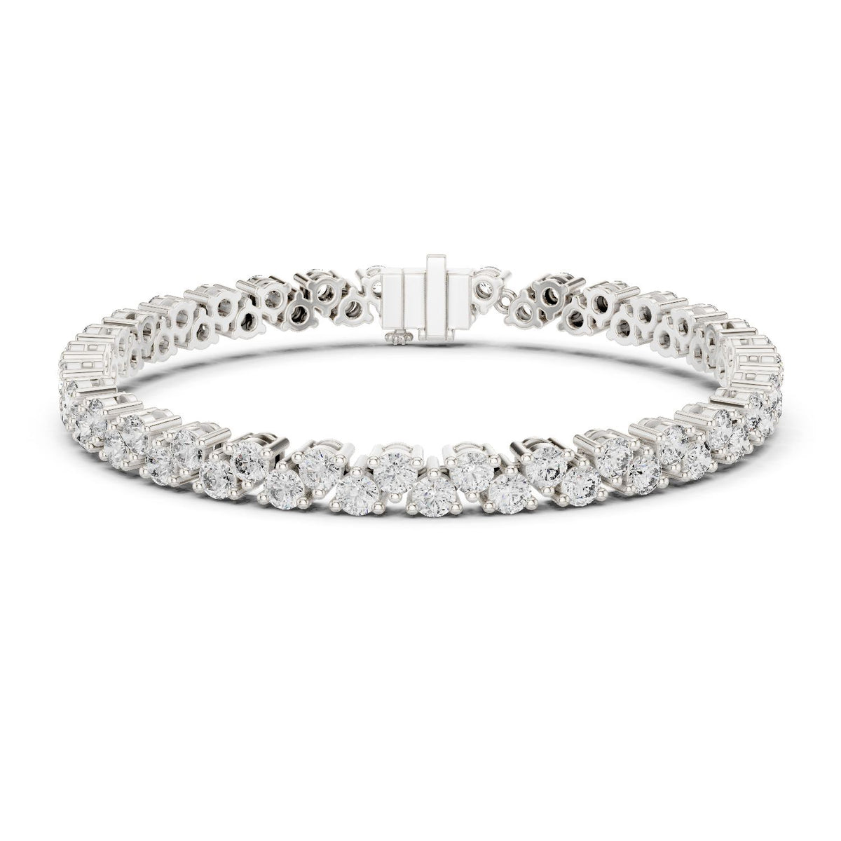 Round Tennis Lab Grown Diamond Bracelet