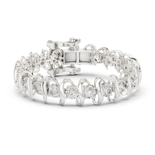 Round Tennis Lab Grown Diamond Bracelet