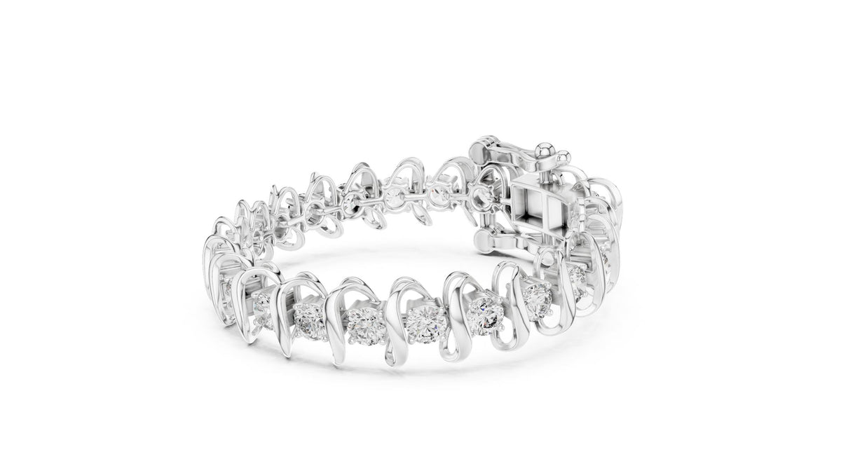 Round Tennis Lab Grown Diamond Bracelet