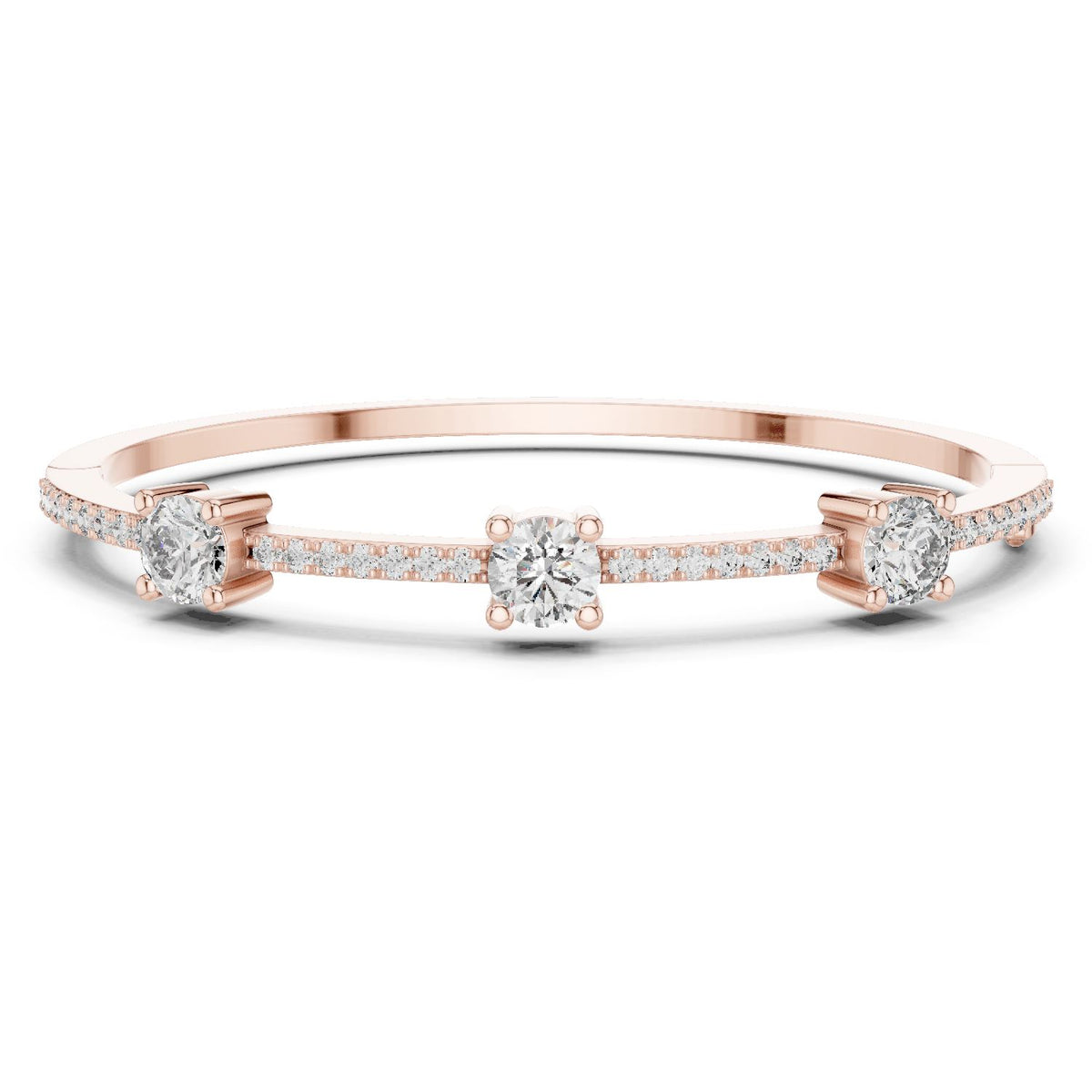 Round Bangle Lab Grown Diamond Bracelet