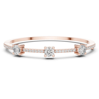 Round Bangle Lab Grown Diamond Bracelet