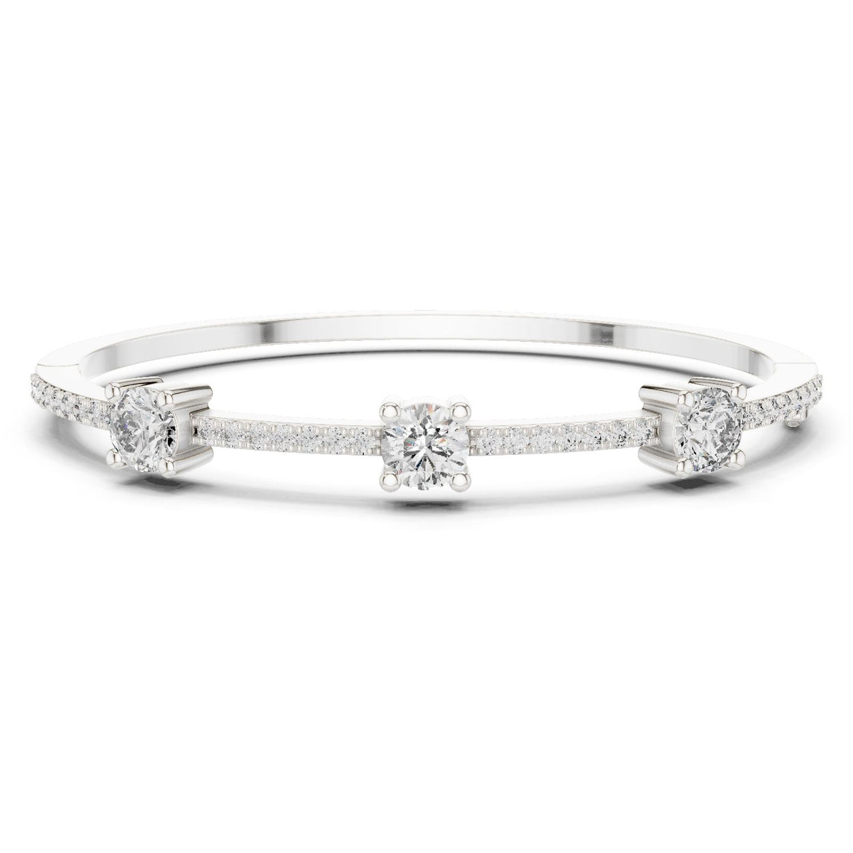 Round Bangle Lab Grown Diamond Bracelet
