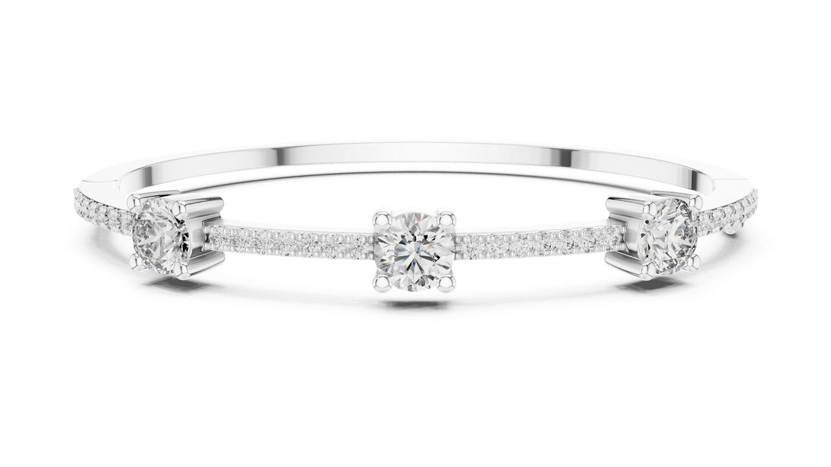 Round Bangle Lab Grown Diamond Bracelet