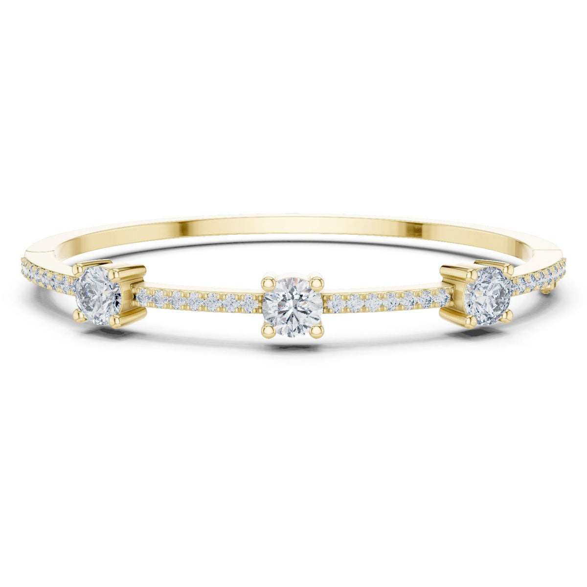Round Bangle Lab Grown Diamond Bracelet