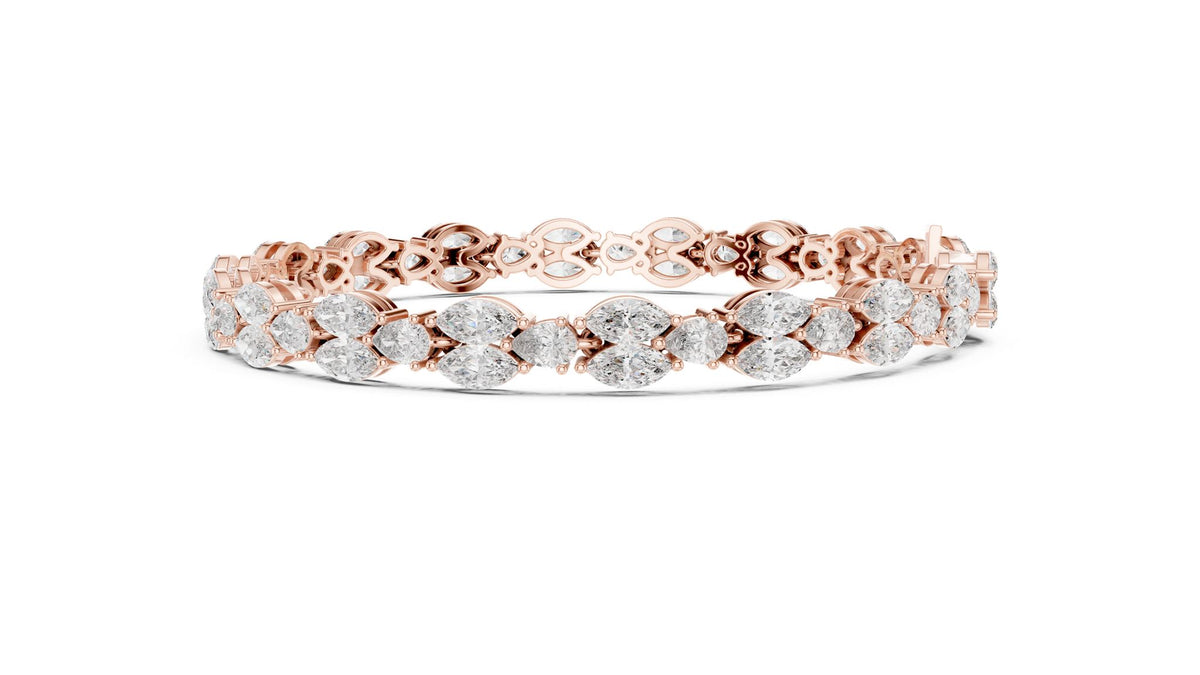 Marquise Tennis Lab Grown Diamond Bracelet